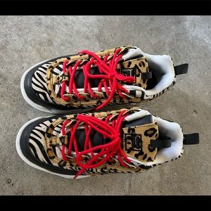 Womens size 6.5 Fila animal print sneakers